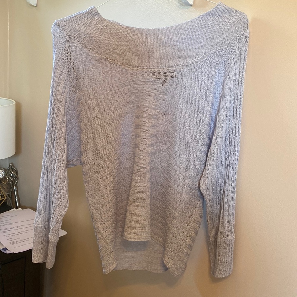 Off the shoulder light blue top